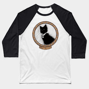 Calm Little Kitten (frame copper silver celtic rope) Baseball T-Shirt